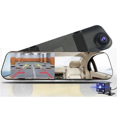 ESPEJO RETROVISOR AUTO CÁMARA RETROCESO CÁMARA DVR 4.6 - 5