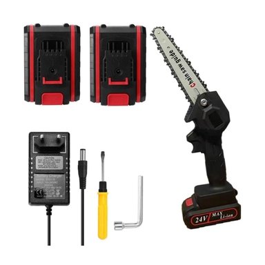 MINI MOTOSIERRA INALÁMBRICA PODA 6 PULGADAS + 2 BATERÍAS - 2