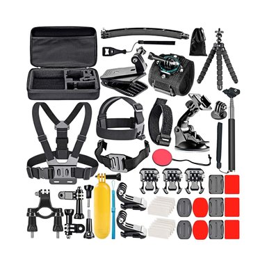 KIT IMPORTCLICK TEC.108 51 ACCESORIOS CÁMARA DEPORTIVA GOPRO ESTUCHE - 1