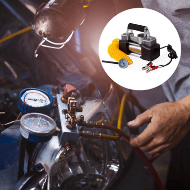 COMPRESOR AIRE IMPORTCLICK AUTO METÁLICO DOBLE CILINDRO RETRÁCTIL - 6