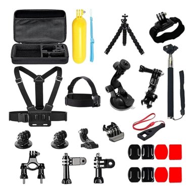 KIT IMPORTCLICK TEC.107 28 ACCESORIOS CÁMARA DEPORTIVA GOPRO ESTUCHE - 1