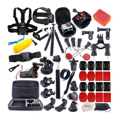 KIT IMPORTCLICK TEC.113 54 ACCESORIOS CÁMARA DEPORTIVA GOPRO ESTUCHE - 1