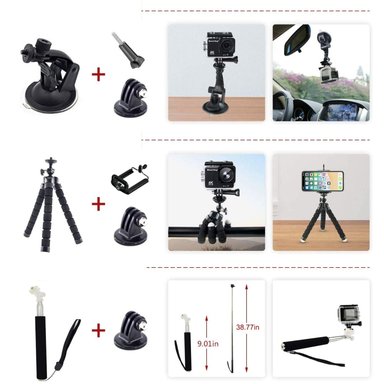 KIT IMPORTCLICK TEC.113 54 ACCESORIOS CÁMARA DEPORTIVA GOPRO ESTUCHE - 4