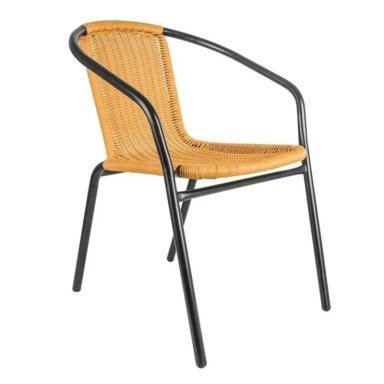 JUEGO COMEDOR TERRAZA IMPORTCLICK AIR.25 4 CUERPOS RATTAN CAFÉ CLARO JARDÍN 4 PERSONAS - 3