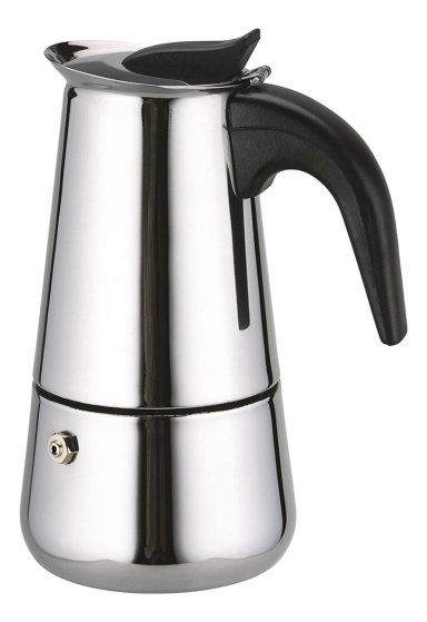 CAFETERA ITALIANA ACERO INOXIDABLE 6 TAZAS 300 ML - 1