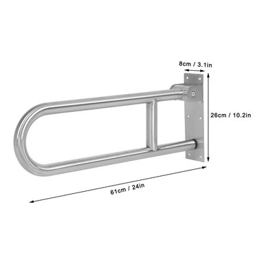 BARRA IMPORTCLICK HOG.449 SEGURIDAD DISCAPACITADOS ABATIBLE ACERO INOXIDABLE 60 CM - 7