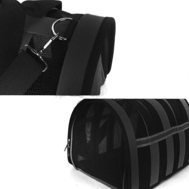 CANIL PERROS BOLSO TRANSPORTE IMPORTCLICK NEGRO 34X24X23 CM - 3