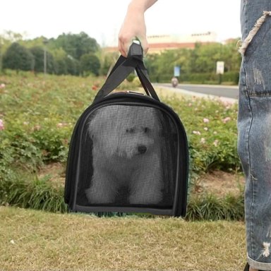 CANIL PERROS BOLSO TRANSPORTE IMPORTCLICK NEGRO 34X24X23 CM - 4