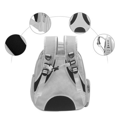 MOCHILA TRANSPORTADORA PERROS GATOS BOLSO TRANSPARENTE IMPORTCLICK S - 2