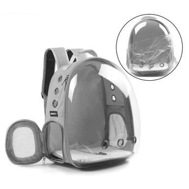 MOCHILA TRANSPORTADORA PERROS GATOS BOLSO TRANSPARENTE IMPORTCLICK S - 4