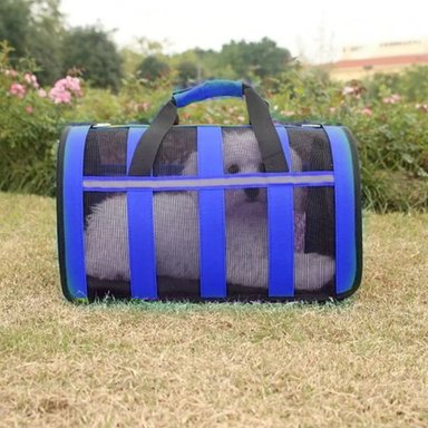 CANIL PERROS BOLSO TRANSPORTE IMPORTCLICK AZUL 34X24X23 CM - 5