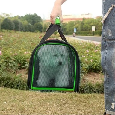 CANIL PERROS BOLSO TRANSPORTE IMPORTCLICK VERDE 34X24X23 CM - 3
