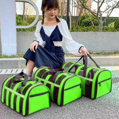 CANIL PERROS BOLSO TRANSPORTE IMPORTCLICK VERDE 34X24X23 CM - 5