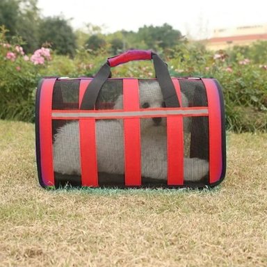 CANIL PERROS BOLSO TRANSPORTE IMPORTCLICK ROJO 34X24X23 CM - 5