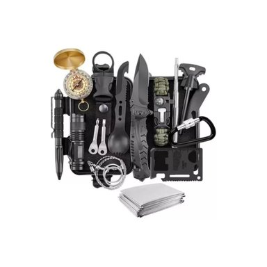 KIT IMPORTCLICK SUPERVIVENCIA EMERGENCIA MULTIHERRAMIENTA 18 PIEZAS ACERO - 1