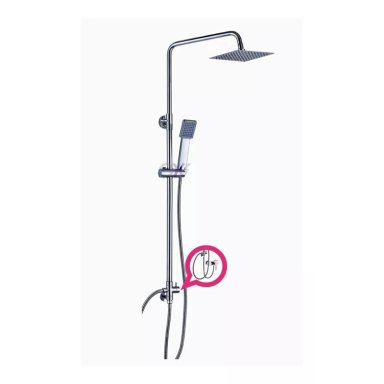 COLUMNA DUCHA IMPORTCLICK HOG.520 PLATO PLANO MODERNA METAL CROMADO - 4