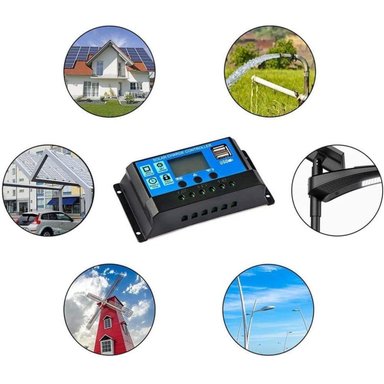 CONTROLADOR IMPORTCLICK REGULADOR CARGA SOLAR DIGITAL 12 V 24 V 30A 2 USB HOG.512 - 5