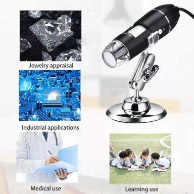 MICROSCOPIO IMPORTCLICK DIGITAL USB 1600X CÁMARA 8 LEDS PC - 6