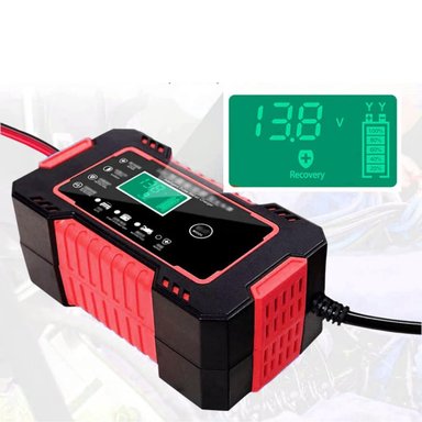 CARGADOR BATERÍA IMPORTCLICK AUTOMÓVIL 6 AMPERIOS MONITOR CARGA INTELIGENTE 12 V ROJO - 5