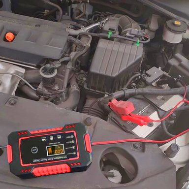 CARGADOR BATERÍA IMPORTCLICK AUTOMÓVIL 6 AMPERIOS MONITOR CARGA INTELIGENTE 12 V ROJO - 6