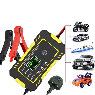 CARGADOR BATERÍA IMPORTCLICK AUTOMÓVIL 6 AMPERIOS MONITOR CARGA INTELIGENTE 12 V AMARILLO - 4