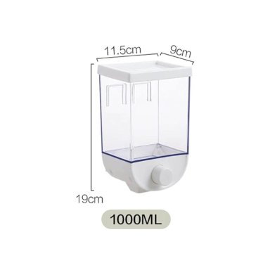 CONTENEDOR ORGANIZADOR PARED CEREALES AZÚCAR ESPECIES 1 LT BLANCO - 2