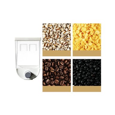 CONTENEDOR ORGANIZADOR PARED CEREALES AZÚCAR ESPECIES 1 LT BLANCO - 3