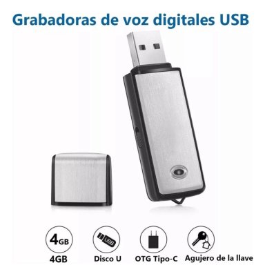 MINI GRABADORA VOZ ESPÍA IMPORTCLICK TEC.183 CON MICRÓFONO 4 HORAS USB 16GB - 4