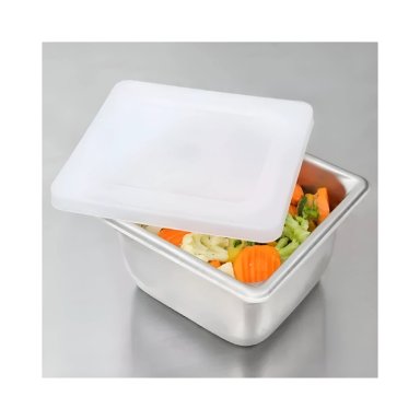 PACK 6 DEPOSITO GASTRONÓMICO ACERO TAPA 17X26 CM - 4