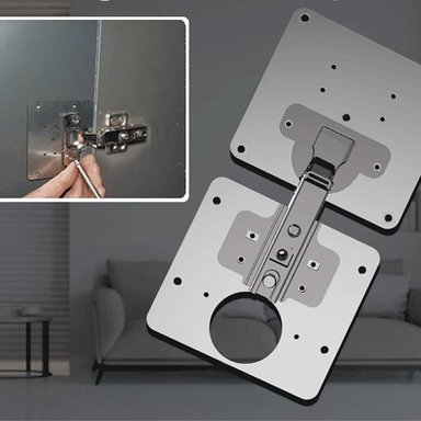 SET IMPORTCLICK 2 PLACAS REPARACIÓN BISAGRA PUERTA ARMARIO MUEBLE HOG.437 - 6