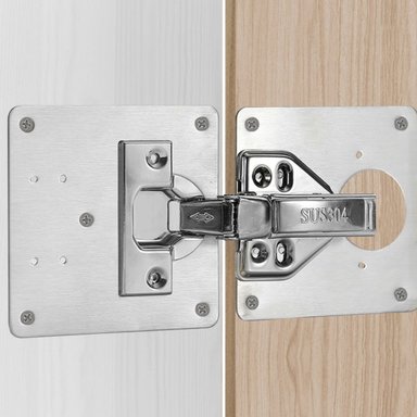 SET IMPORTCLICK 2 PLACAS REPARACIÓN BISAGRA PUERTA ARMARIO MUEBLE HOG.437 - 7