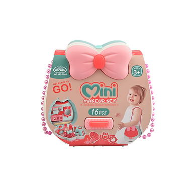 KIT IMPORTCLICK BOLSO MINI MAKE UP MAQUILLAJE INFANTIL APRENDIZAJE 16 PIEZAS - 2