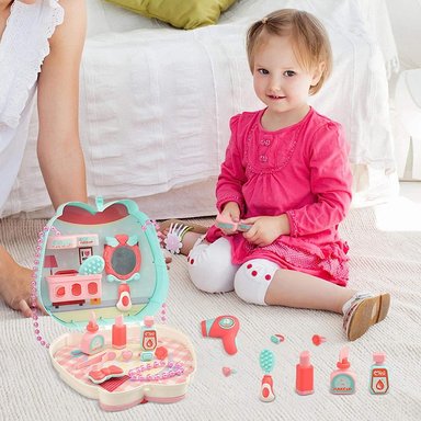 KIT IMPORTCLICK BOLSO MINI MAKE UP MAQUILLAJE INFANTIL APRENDIZAJE 16 PIEZAS - 5