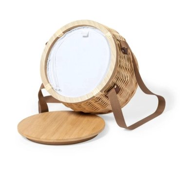 CESTA IMPORTCLICK CANASTO COOLER MIMBRE ALUMINIO TAPA BAMBÚ PICNIC BUBU HOG.1270 - 3