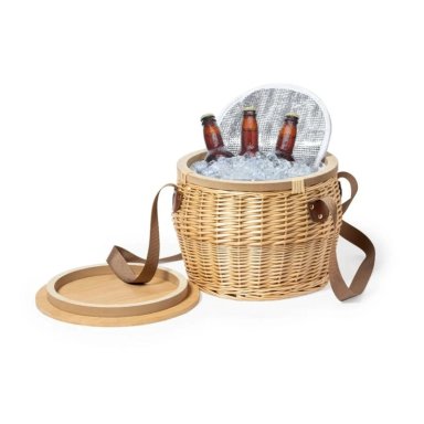 CESTA IMPORTCLICK CANASTO COOLER MIMBRE ALUMINIO TAPA BAMBÚ PICNIC BUBU HOG.1270 - 5