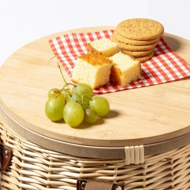 CESTA IMPORTCLICK CANASTO COOLER MIMBRE ALUMINIO TAPA BAMBÚ PICNIC BUBU HOG.1270 - 6