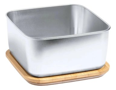 CONTENEDOR TUPPER HERME TICO CUADRADO ACERO INOX. BAMBU TUSVIK 1400 ML - 6