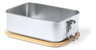 CONTENEDOR TUPPER HERME TICO ACERO INOX. BAMBU PLASTIL 800 ML - 2