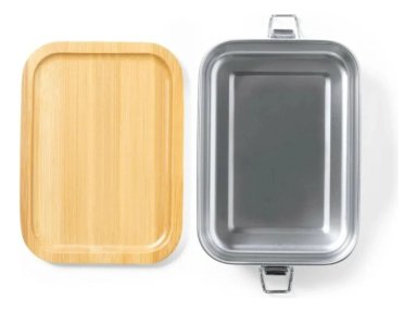 CONTENEDOR TUPPER HERME TICO ACERO INOX. BAMBU PLASTIL 800 ML - 4
