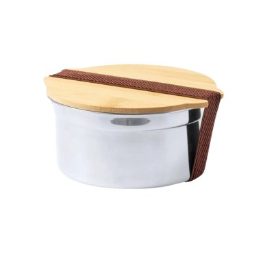 CONTENEDOR TUPPER HERMÉTICO REDONDO ACERO INOX. BAMBÚ TRUIT 800 ML - 1