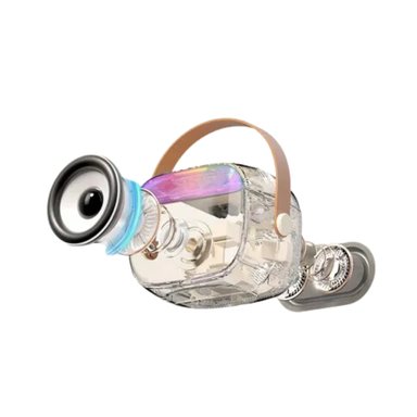 MINI PARLANTE IMPORTCLICK KARAOKE INFANTIL MICRÓFONO PORTÁTIL RECARGABLE BLANCO - 3