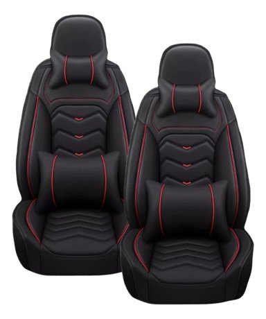 KIT IMPORTCLICK FUNDAS CUBRE ASIENTO ECO CUERO AUTO ALMOHADILLA LUXURY - 1