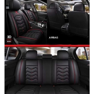 KIT IMPORTCLICK FUNDAS CUBRE ASIENTO ECO CUERO AUTO ALMOHADILLA LUXURY - 6