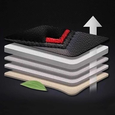 KIT IMPORTCLICK FUNDAS CUBRE ASIENTO ECO CUERO AUTO ALMOHADILLA LUXURY - 7