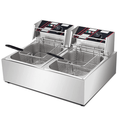 FREIDORA ELÉCTRICA DOBLE DEPOSITO 12 LT 2500 WATT + 2500 WATT - 3