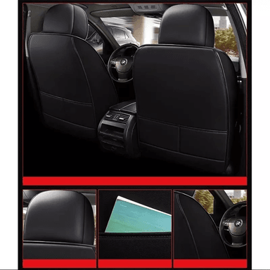 SET FUNDAS IMPORTCLICK CUERO CUBRE ASIENTOS AUTOMÓVIL COMPLETO DELUXE ROJO - 3