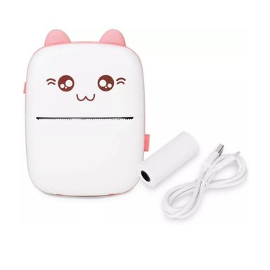MINI IMPRESORA TÉRMICA PORTÁTIL BLUETOOTH GATITO + 11 ROLLOS - 2