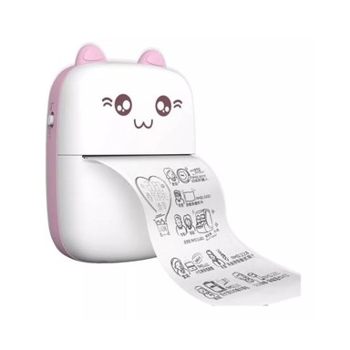 MINI IMPRESORA TÉRMICA PORTÁTIL BLUETOOTH GATITO + 11 ROLLOS - 3
