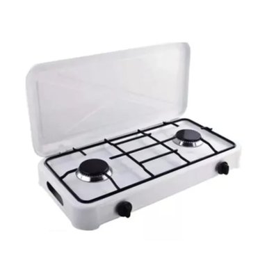 COCINILLA IMPORTCLICK METAL A GAS 2 QUEMADORES TAPA - 3