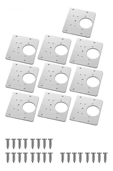 SET IMPORTCLICK 10 PLACAS REPARACIÓN BISAGRA PUERTA ARMARIO MUEBLE - 1